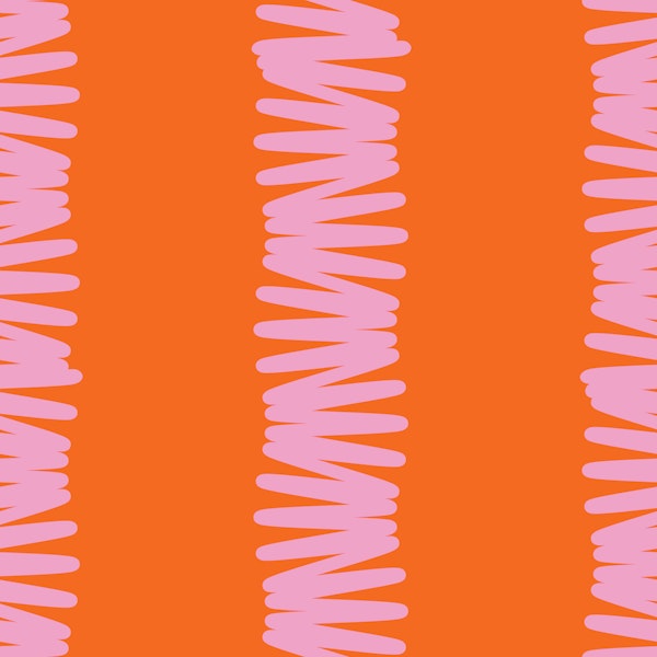 Bold Pink & Red Abstract Wavy Stripes