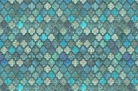 Old Moroccan Tiles Teal Green tapete