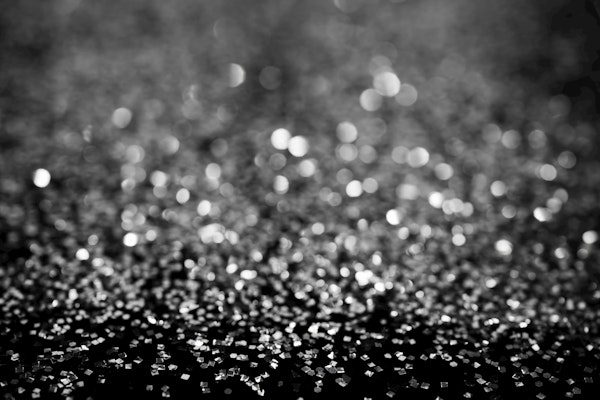 Silver Gray Glitter Bokeh Glam 1