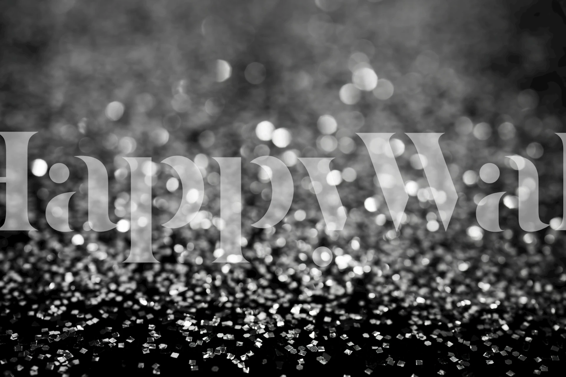 Silver gray glitter bokeh glam wallpaper in a room