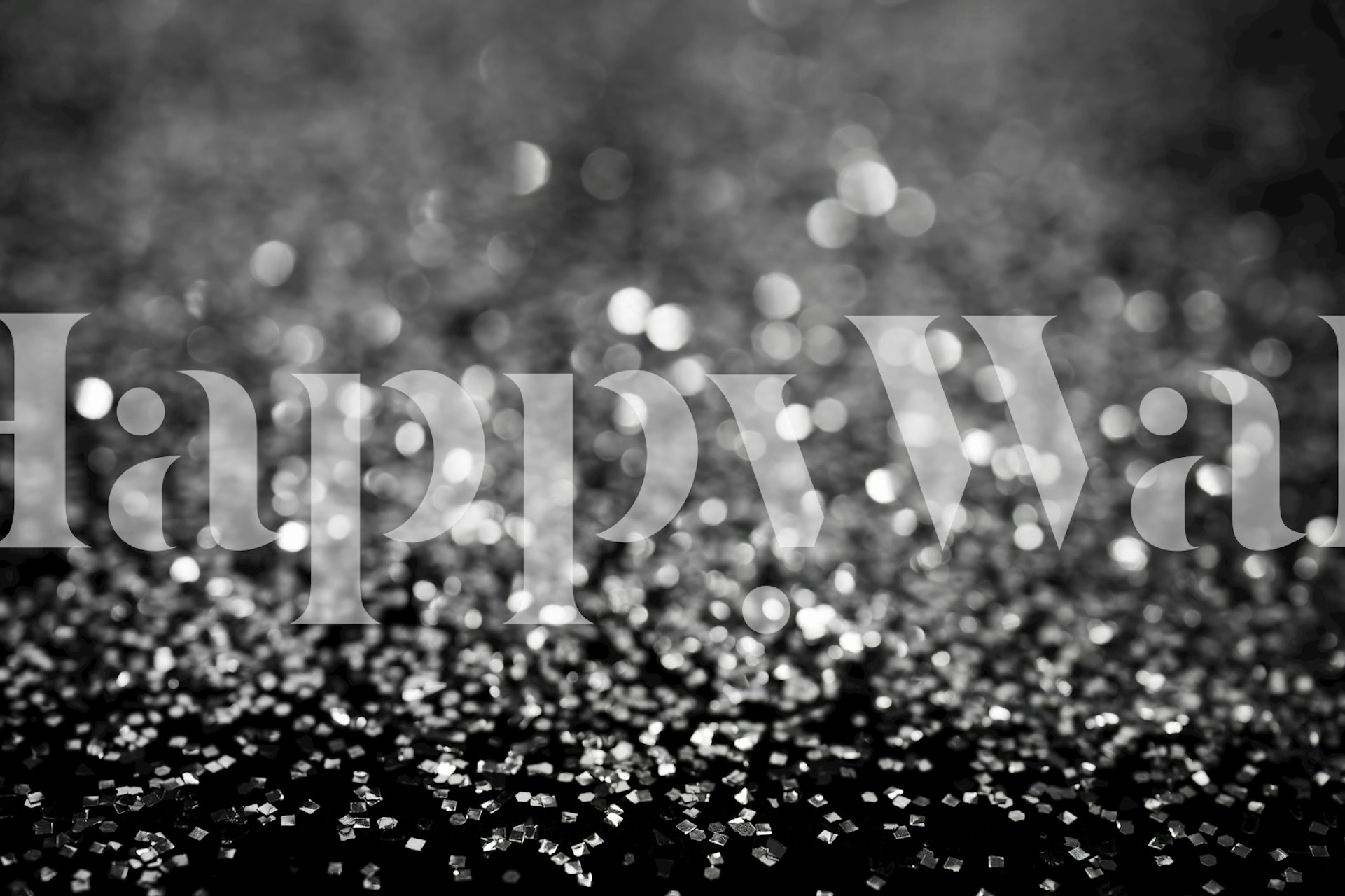 Silver gray glitter bokeh glam wallpaper in a room