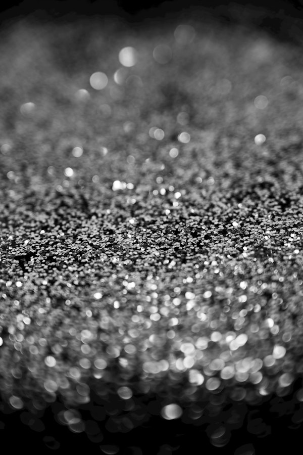 Silver Gray Glitter Bokeh Glam 2