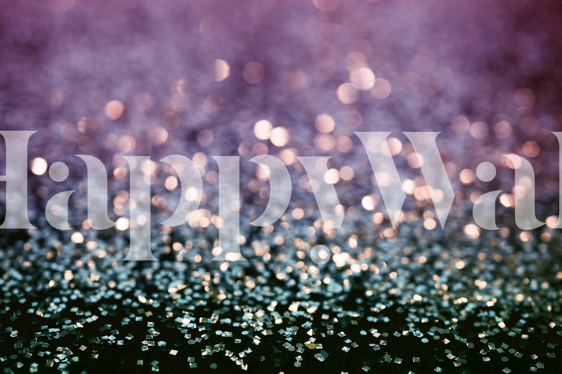 Mermaid Glitter Bokeh Glam wallpaper in a room