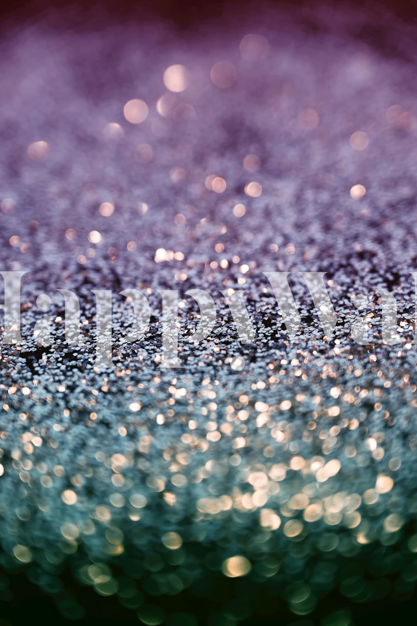 Mermaid Glitter Bokeh Glam 2-tapet i et rum