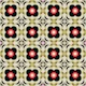 Retro granny squares pink green