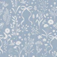 Powder Blue Floral Silhouette