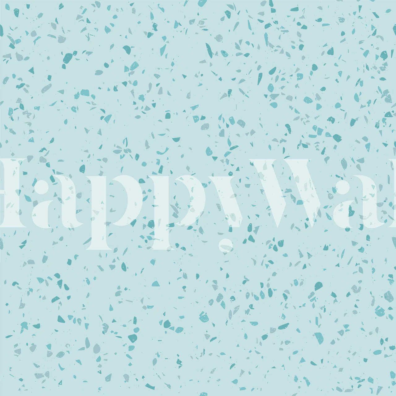 Aqua Terrazzo Texture behang in een kamer