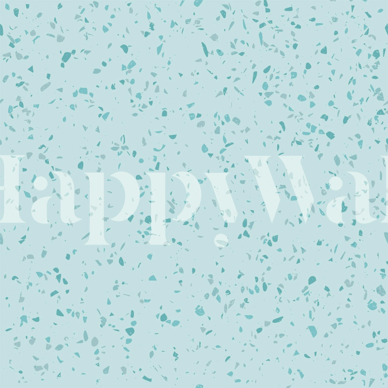 Aqua Terrazzo Texture wallpaper in a room