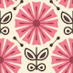 Retro Daisy Burst Motif in Pink - L