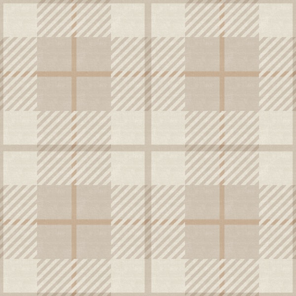 Warm Neutral Tartan Grid