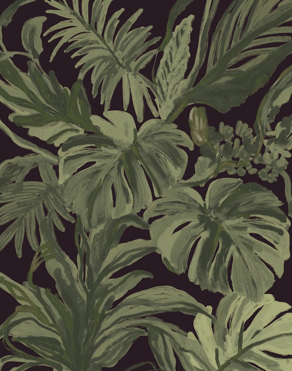 Midnight Botanical Foliage Monstera