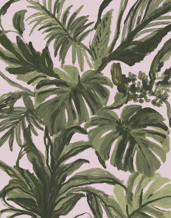 Monstera Jungle Blush Pink