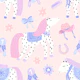 Girly Pony Hearts and Ribbons