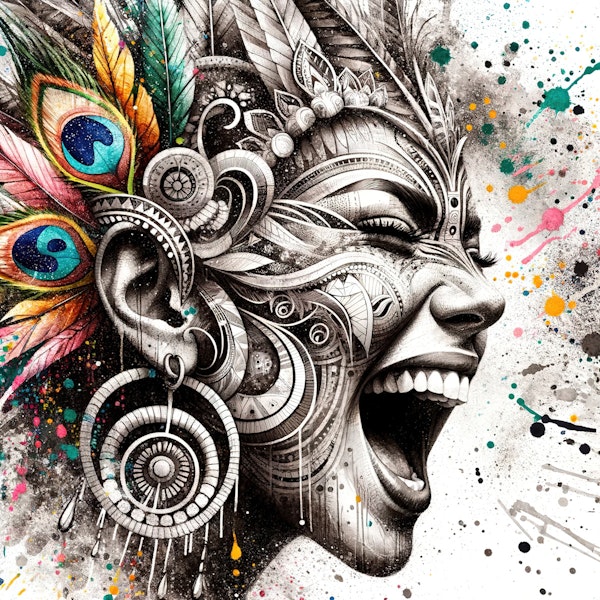 Carnival Scream Portrait