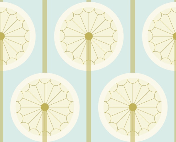 Geometric Soft Dandelion Light Blue