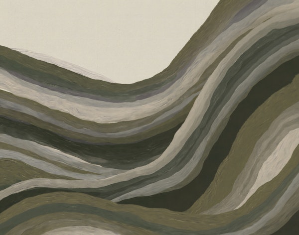 Earth Tone Wave Stripes Landscape