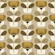 Retro Scandinavian Flowers Brown