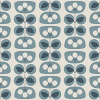 Scandinavian Retro Bloom Blue Grey tapet