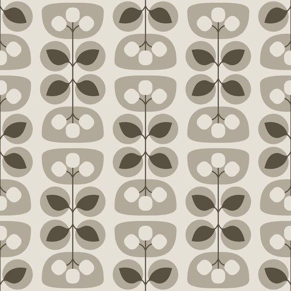 Scandinavian Retro Bloom Beige Brown