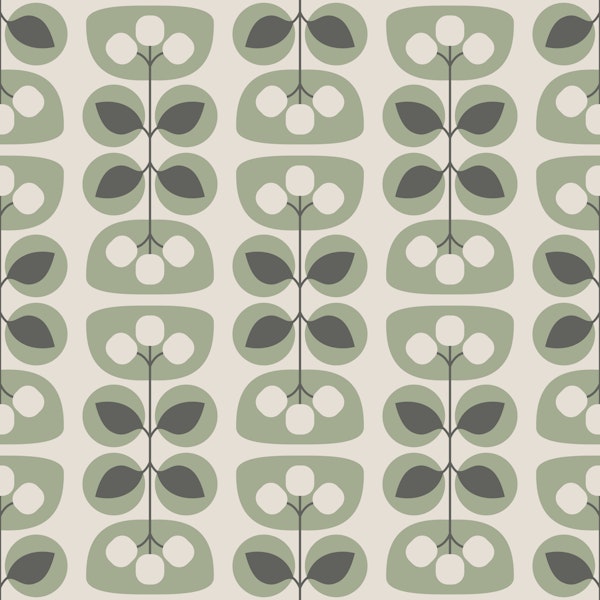 Scandinavian Retro Bloom Sage Green
