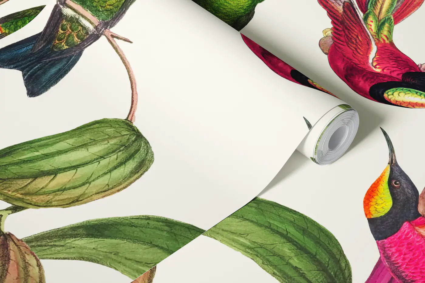 Hidden Exotic Hummingbird Paradise wallpaper roll