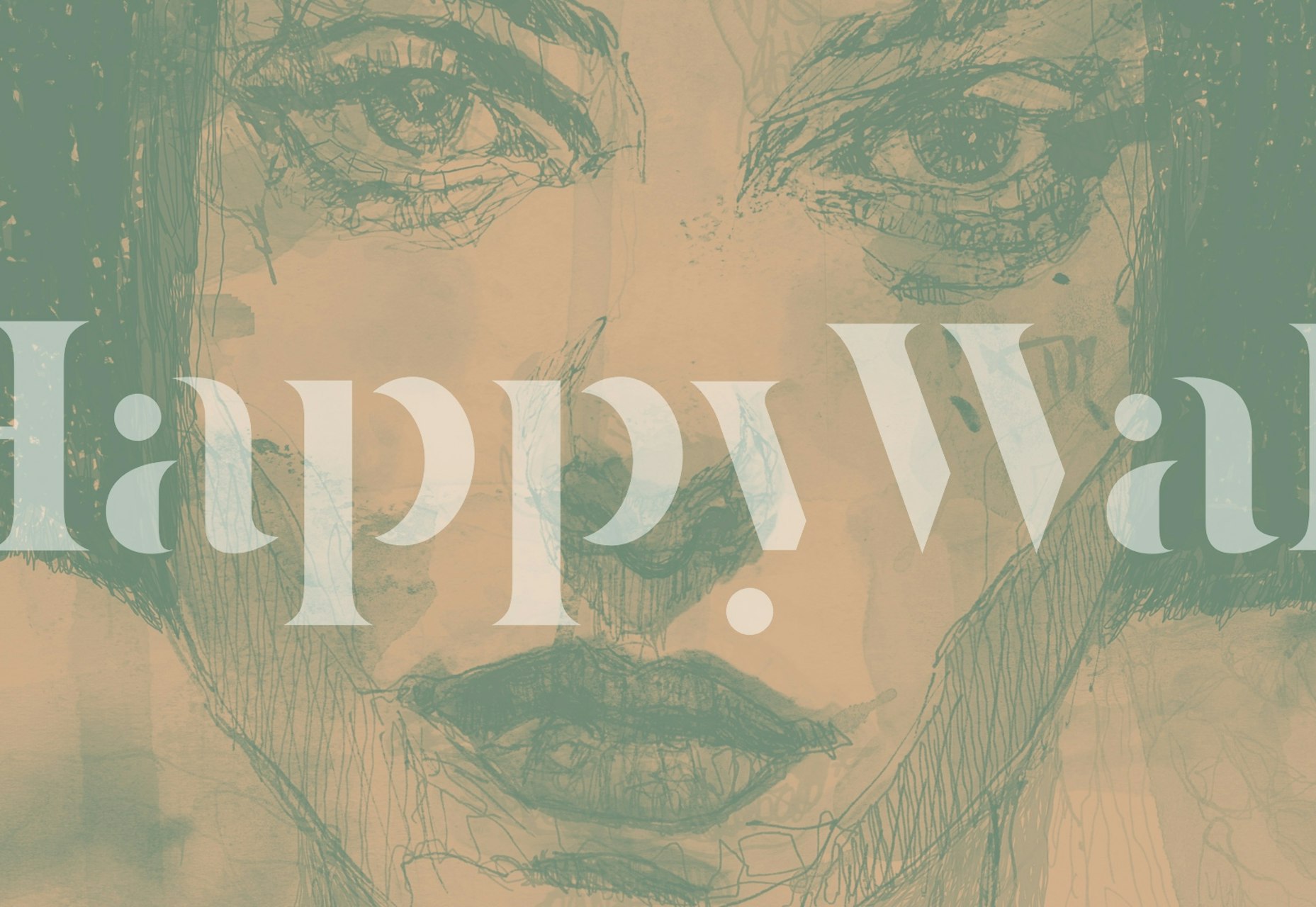 Artistic wallpaper showcasing a woman's face
