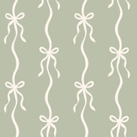 Hand Drawn Ribbon Bows Sage wallpaper
