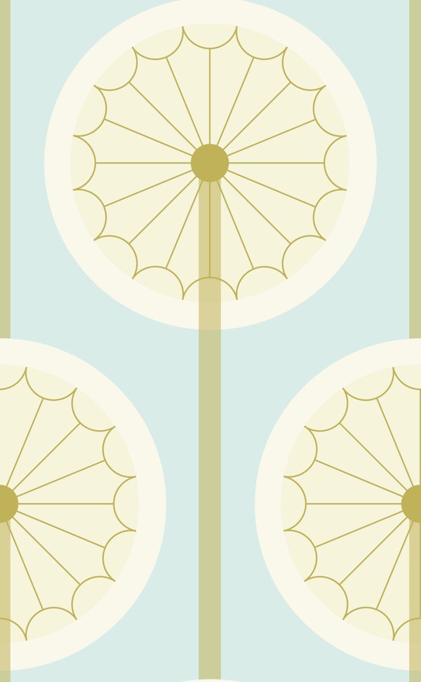 Geometric Soft Dandelion Light Blue XL