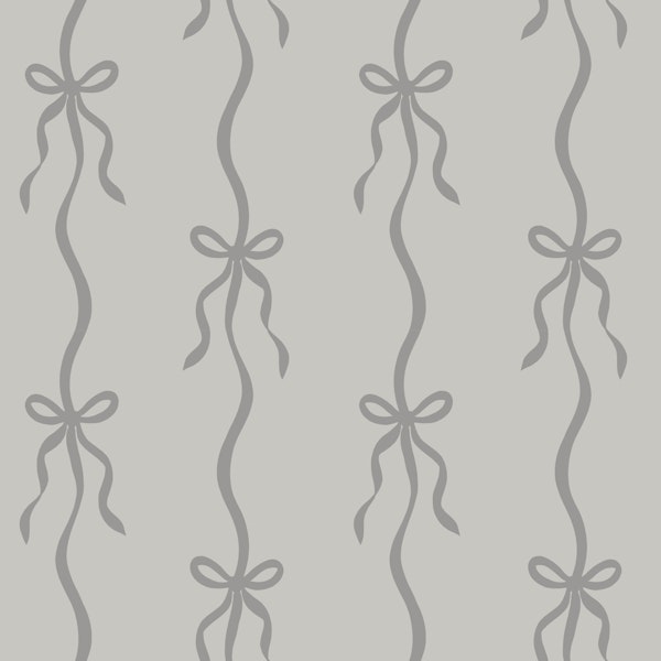 Elegant Gray Bow Stripe Motif