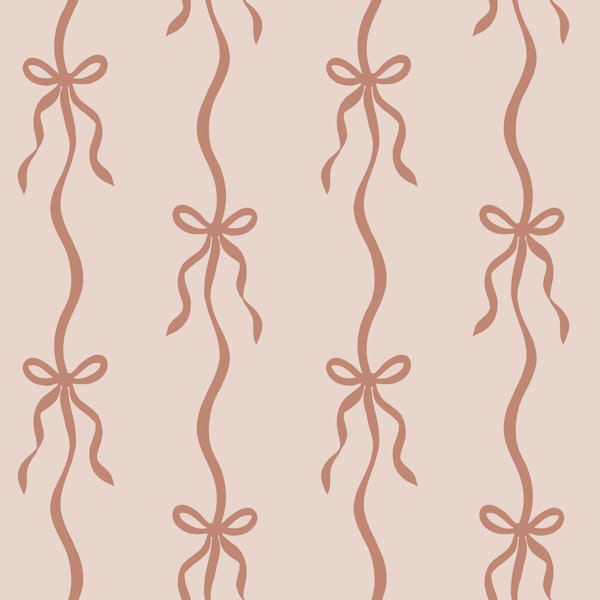 Dusty Rose Bow Stripes