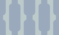 Bamboo Harmony - Soft Blue Retro Geometric behang