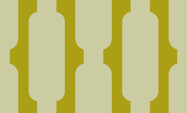 Bamboo Harmony - Mid Century Olive Geometric