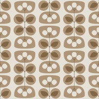 Scandinavian Retro Bloom Brown tapet