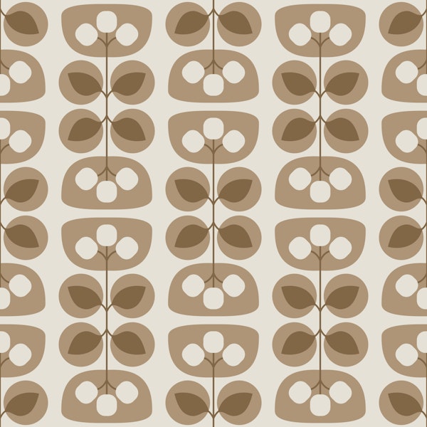 Scandinavian Retro Bloom Brown