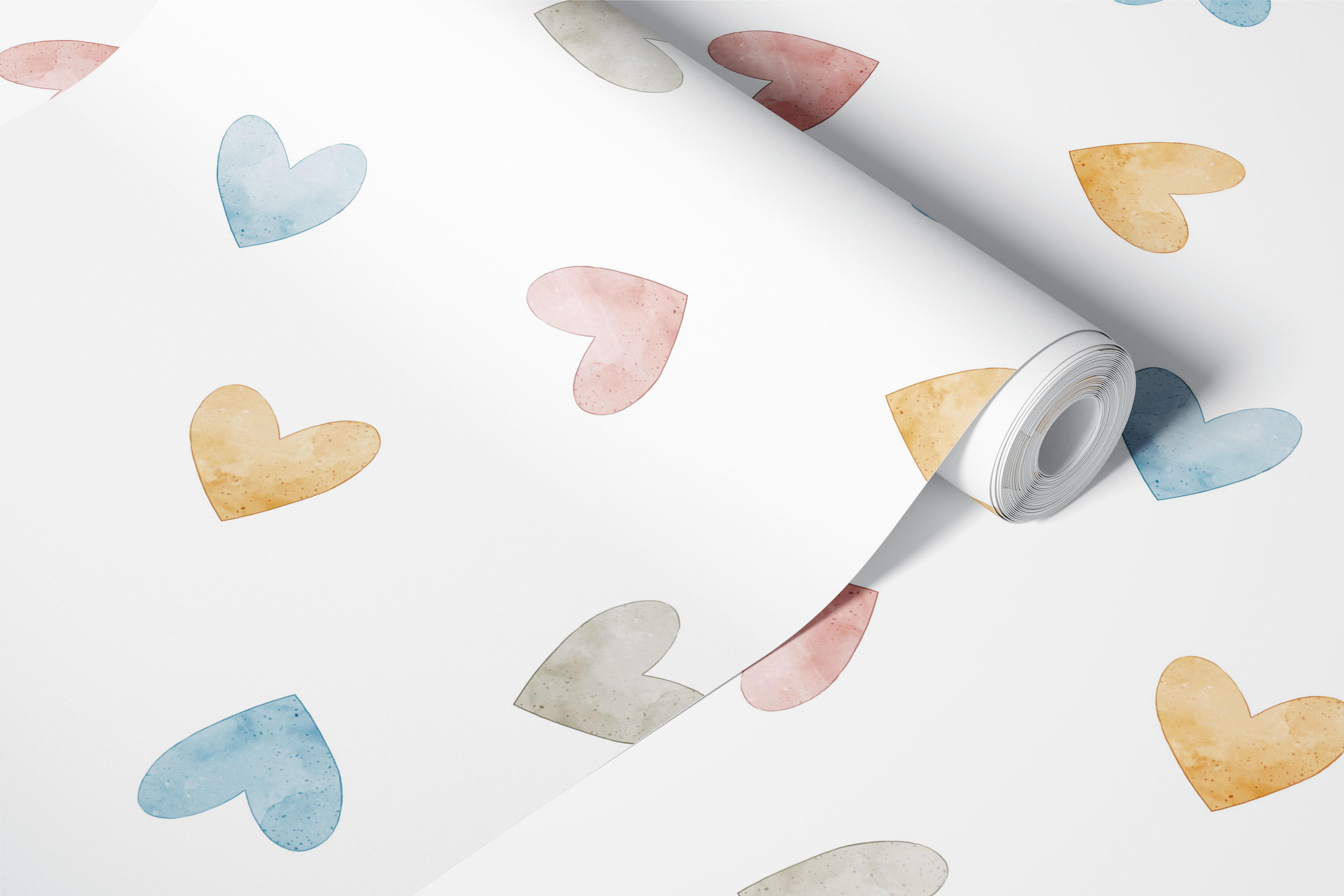 Pastel Love wallpaper with hearts in a room