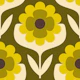 Retro Flower Power Bloom in Green - L