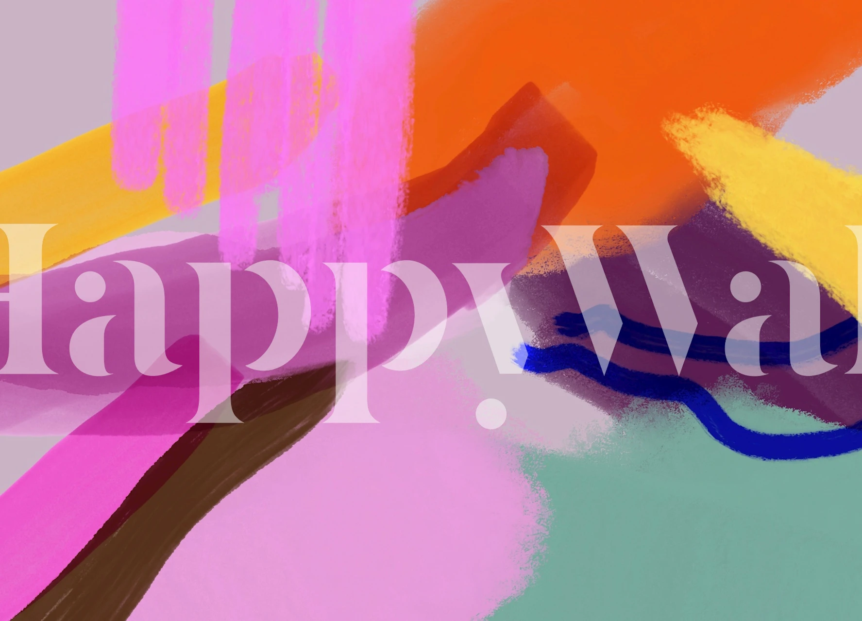 ART colorful wallpaper in a room setting