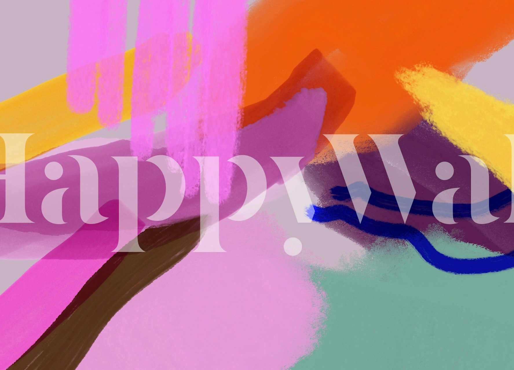 ART colorful wallpaper in a room setting