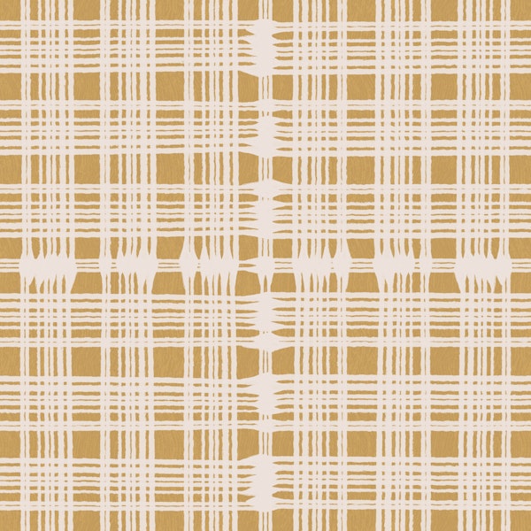 antique gold plaid