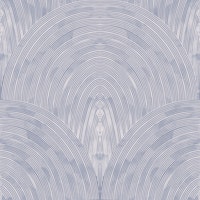 blue fog layered arch lines pattern tapet
