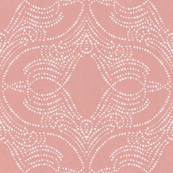 blush clay dotted lace medallion