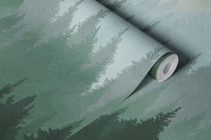 Forest Greenwallpaper roll