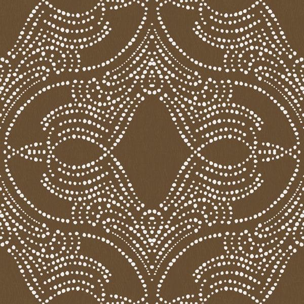 cocoa brown lace dot medallion texture