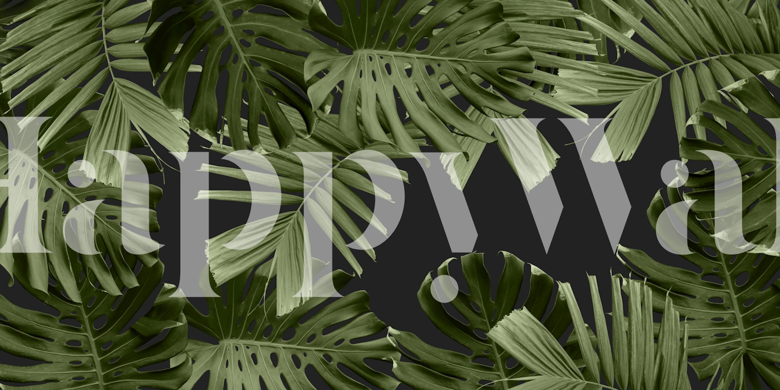 Dark jungle night leaves wallpaper design