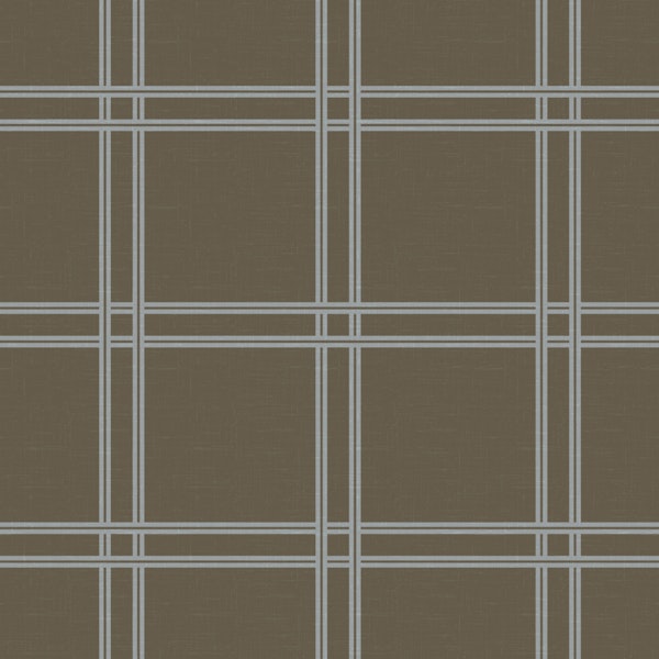 Taupe Linen Plaid Grid
