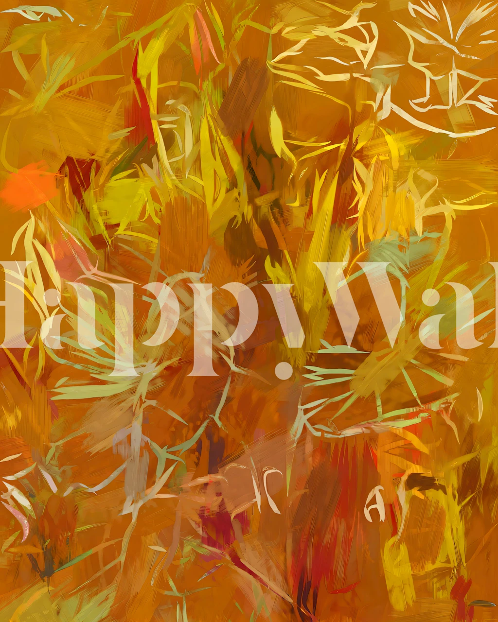 Woodlight wallpaper in a colorful room