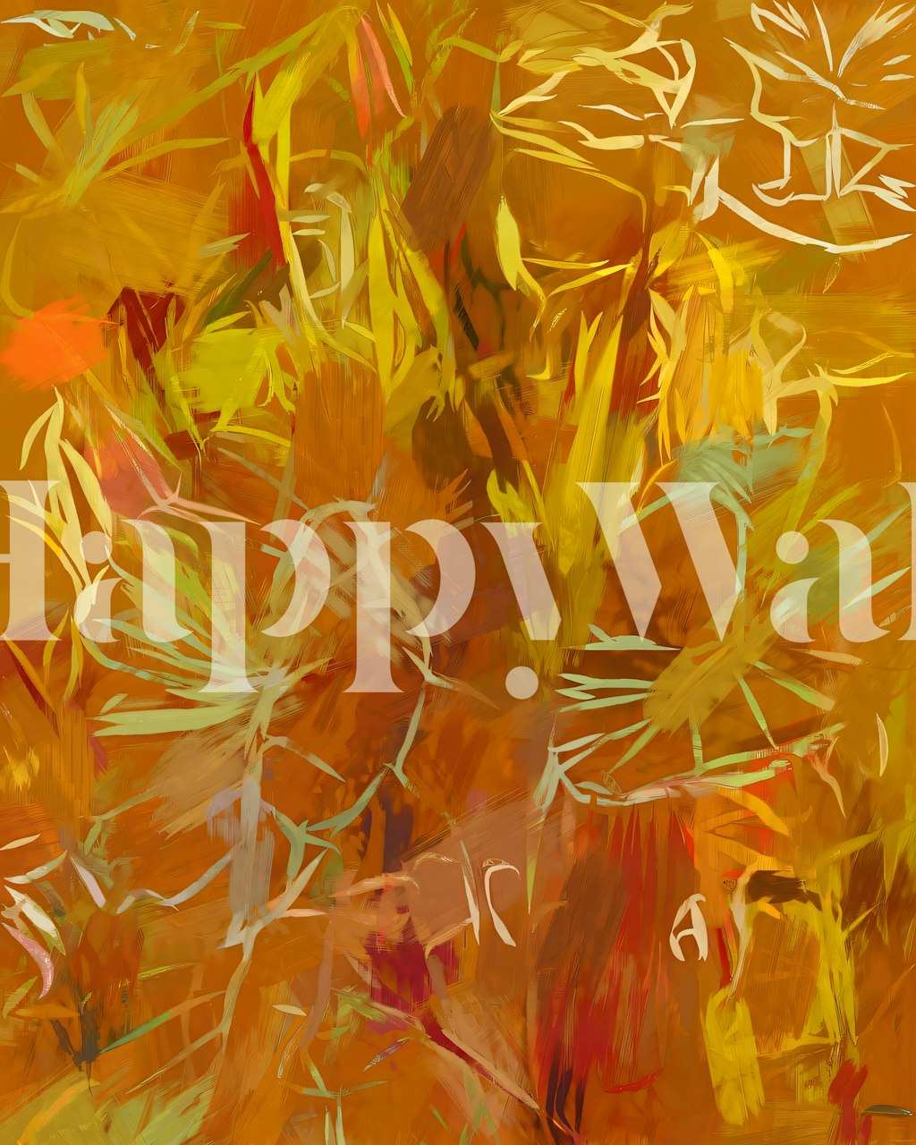 Papier peint Woodlight dans une pièce colorée