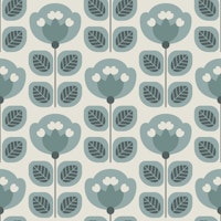 Blue Grey Tulip Nordic Style tapet
