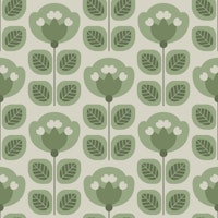 Sage Green Tulip Nordic Style tapet