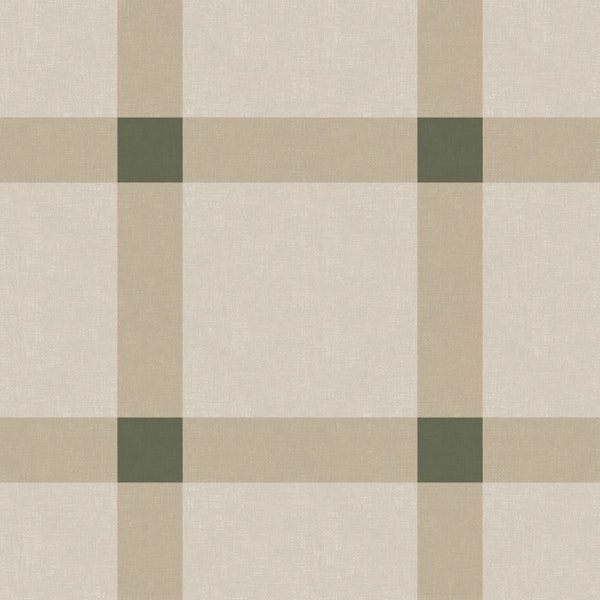 Sage and Beige Large Plaid